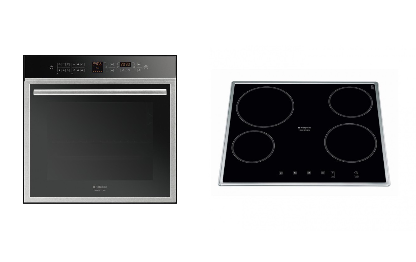 Hotpoint-Ariston Σετ Φούρνος FK 1039ES 1 X/HA + Εστία KRB 640 X