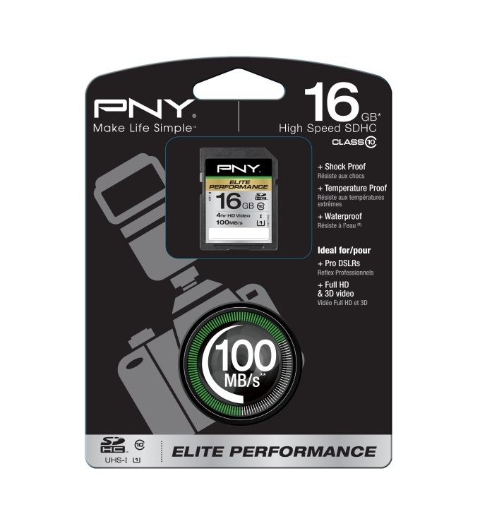 PNY Κάρτα Μνήμης SD16G10ELIPER-EF - SD Elite Performance 16GB