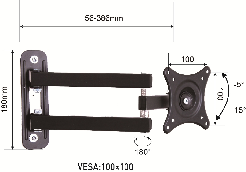 Osio Βάση TV Τοίχου OSM-7832 (10''-24'')(18589-7832)