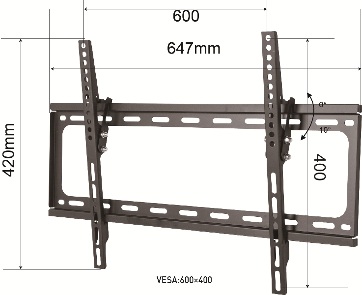 Osio Βάση TV Τοίχου OSM-5834 (32''-65'')(18589-5834)