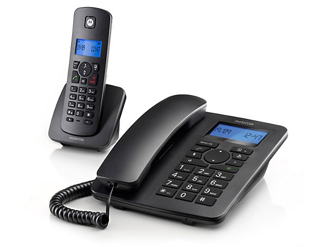 Motorola Ενσυρμάτο/Ασύρματο Τηλέφωνο C4201 (14587-9227) Combo Μαύρο 