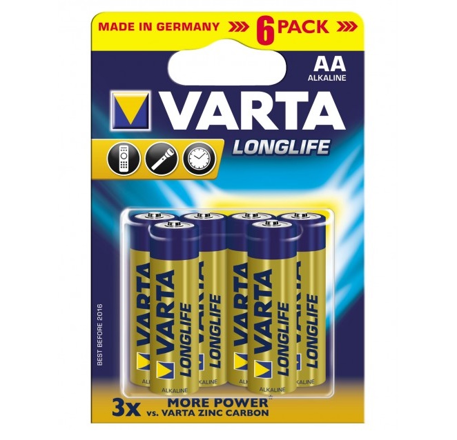 Varta Αλκαλική Μπαταρία Longlife AA 4106 (6τμχ)