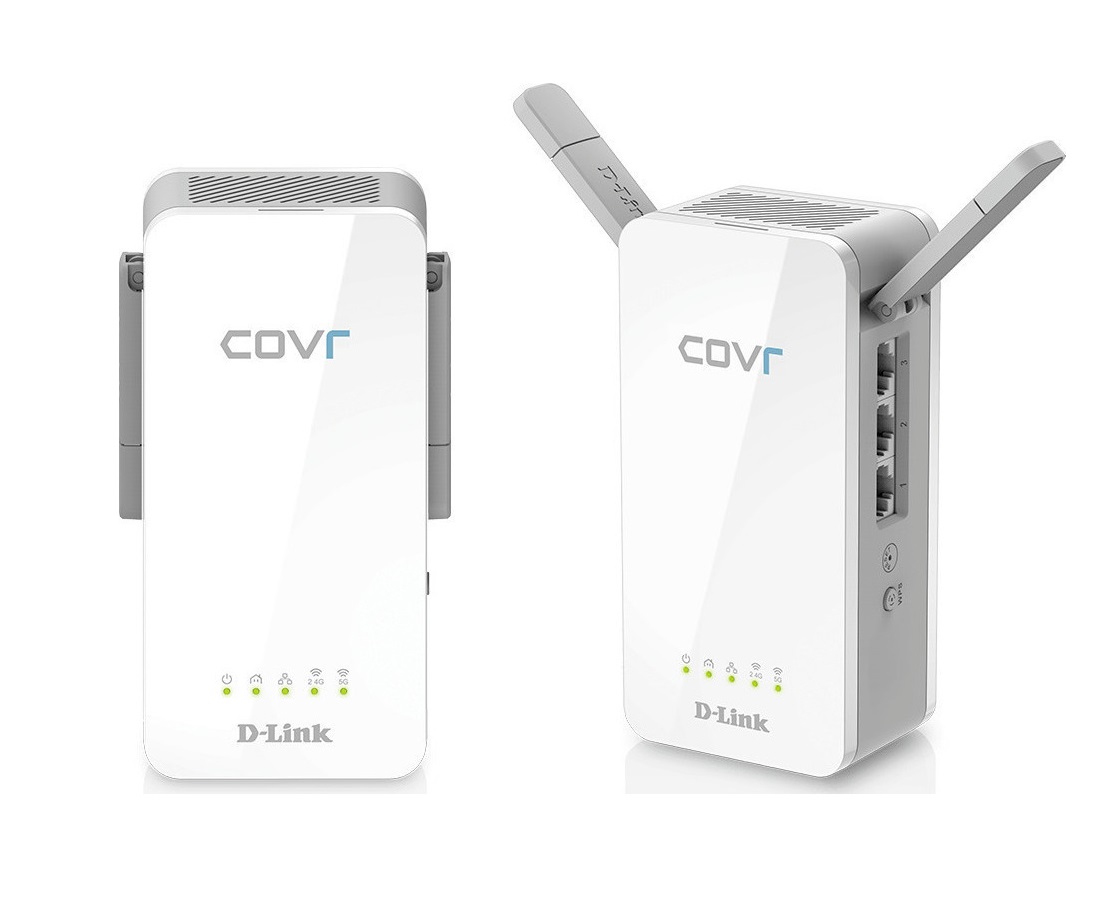 D-Link Range Extender COVR-P2502 - Hybrid Whole Home Wi-Fi System