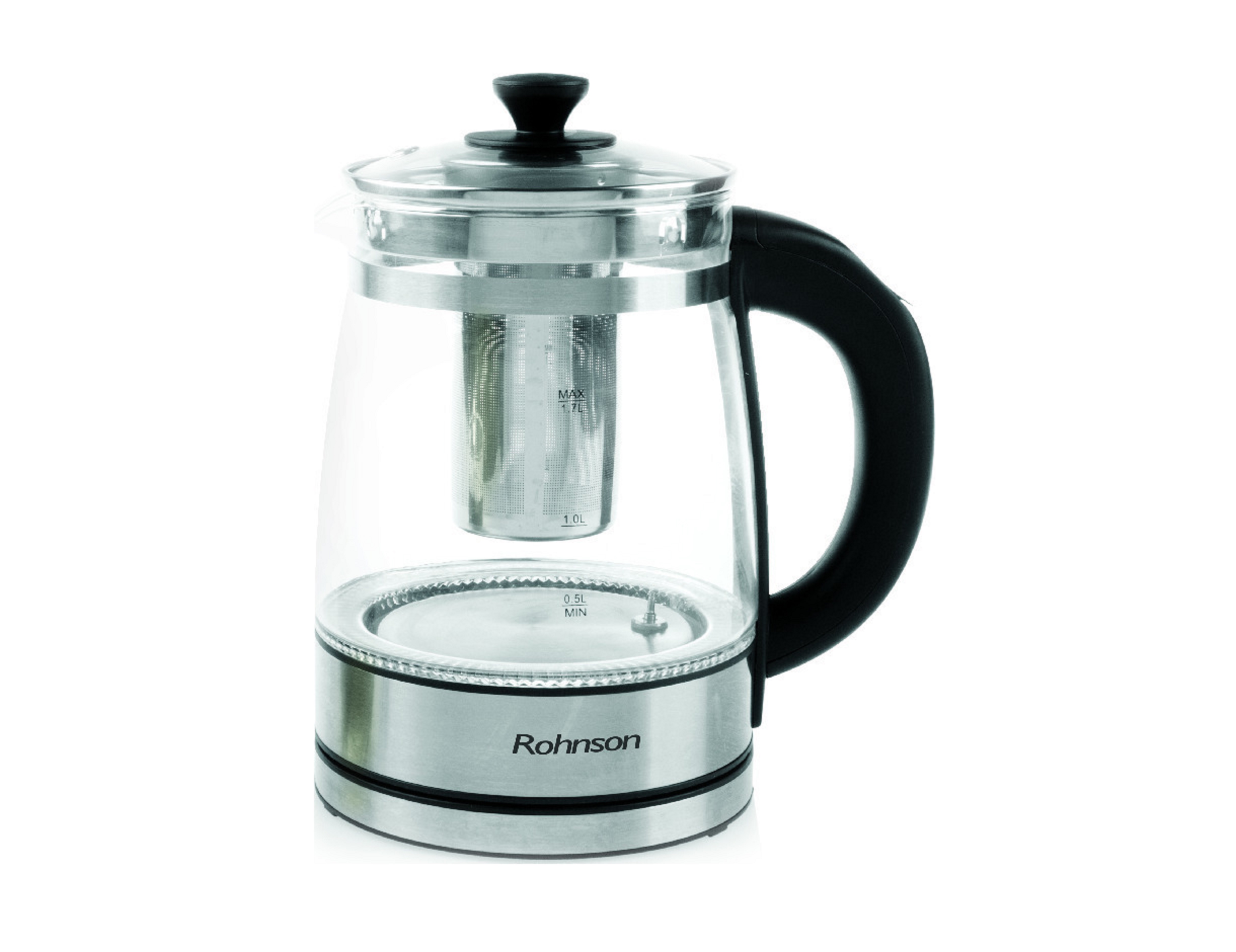 Rohnson Βραστήρας-Τσαγιέρα R-7610 1.7lt 2200W Ασημί
