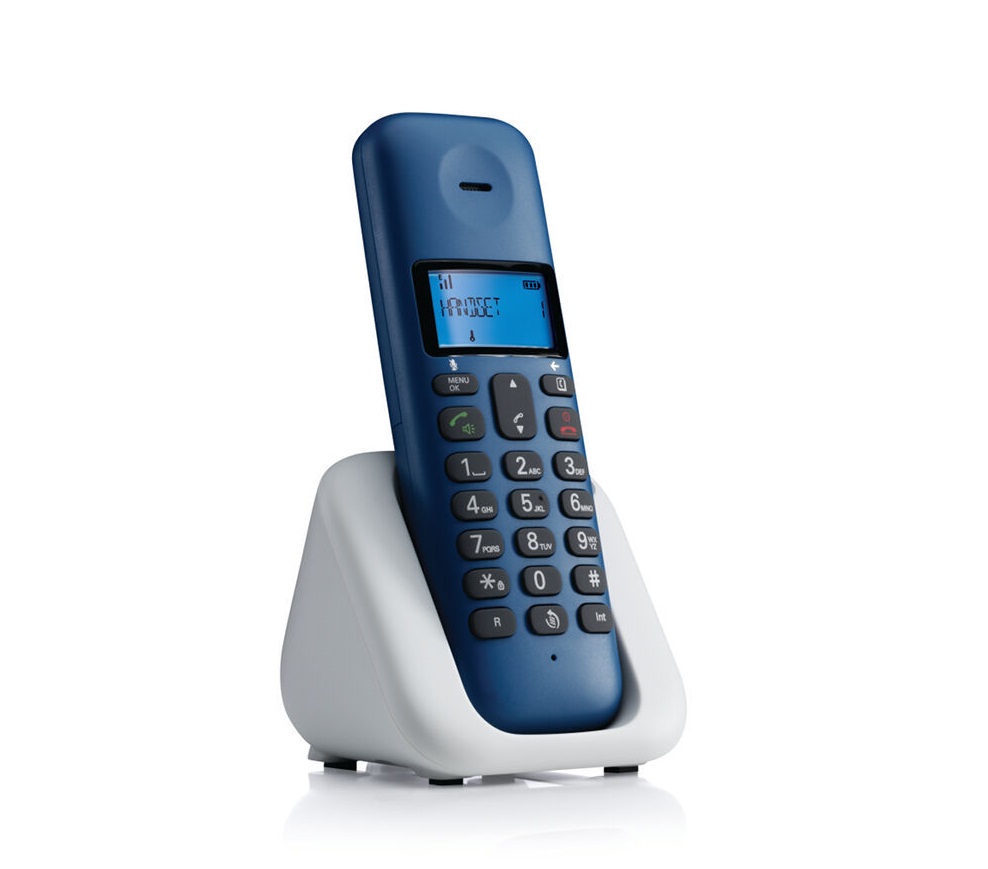 Motorola Ασύρματο Τηλέφωνο T301 ROYAL BLUE με Ελληνικό Μενού και Ανοιχτή Ακρόαση