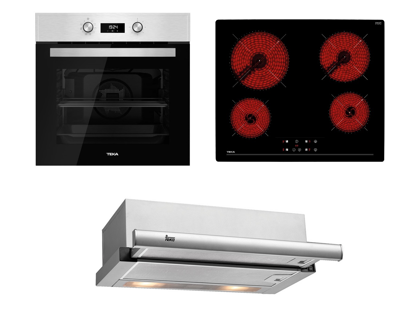 Teka Σετ Φούρνος HCB 6545 Inox + Εστία ΤΖ 6415 + TL 6310