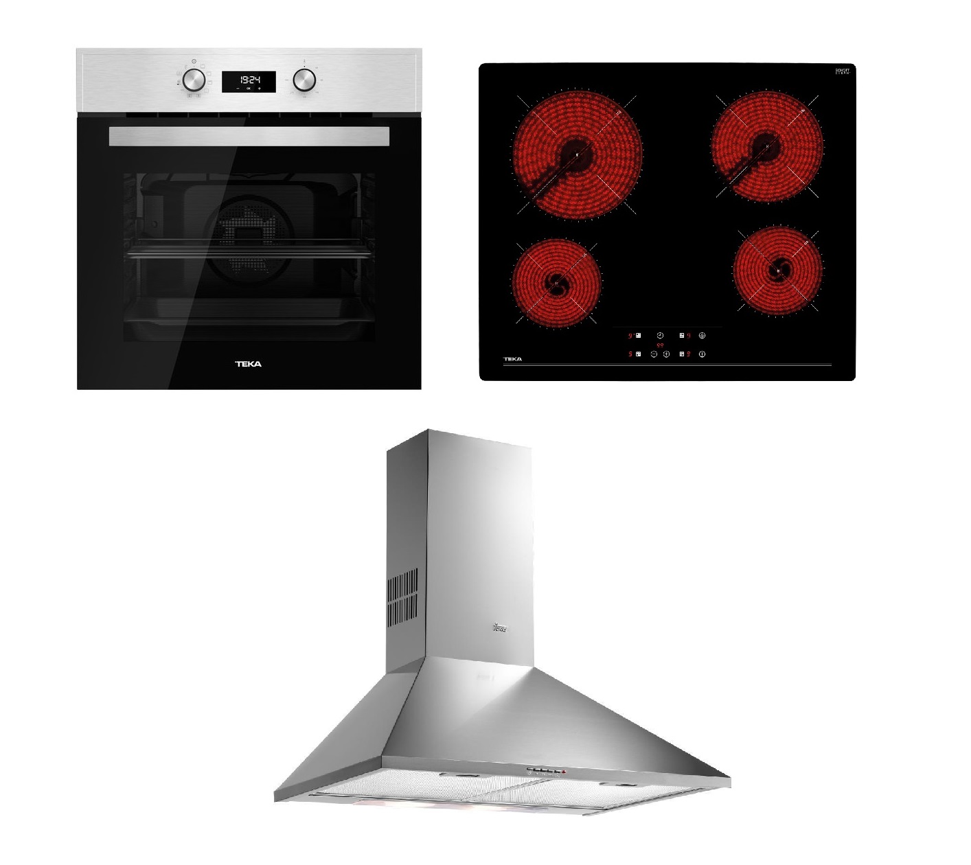 Teka Σετ Φούρνος HCB 6545 Inox + Εστία ΤΖ 6415 + DBP 60 Pro