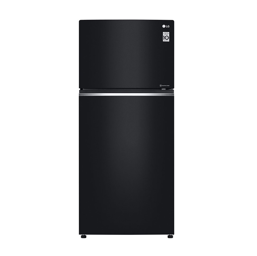 LG Ψυγείο Δίπορτο GTB744BMBZD Total No Frost 506Lt Black Mirror Glass