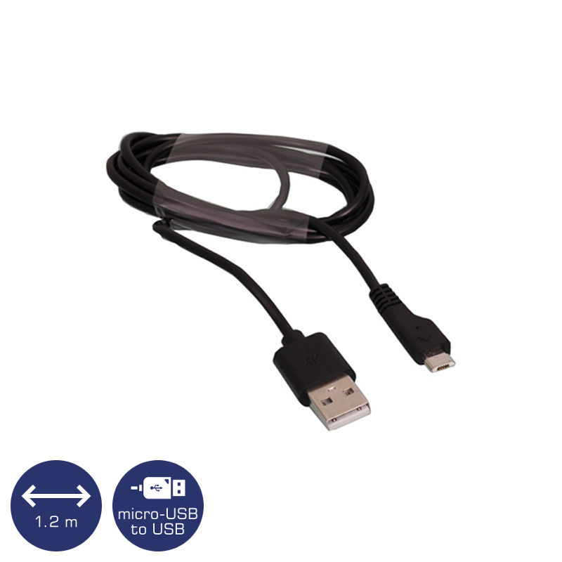 Osio Καλώδιο OTU-395 USB σε Micro USB 1.2m Μαύρο
