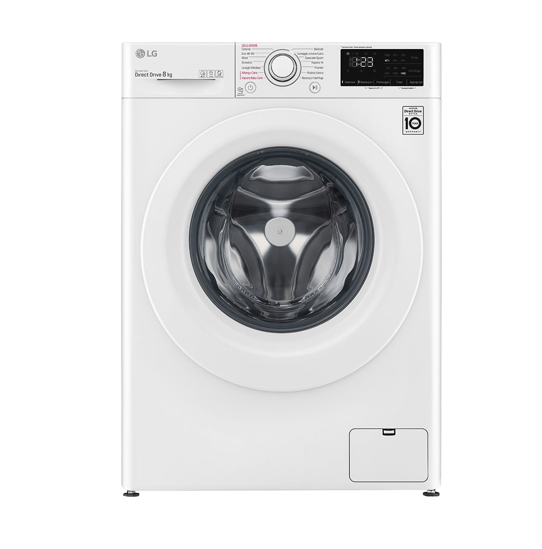 LG Πλυντήριο Ρούχων F4WV308S3E με λειτουργία ατμού (8kg 1400rpm)