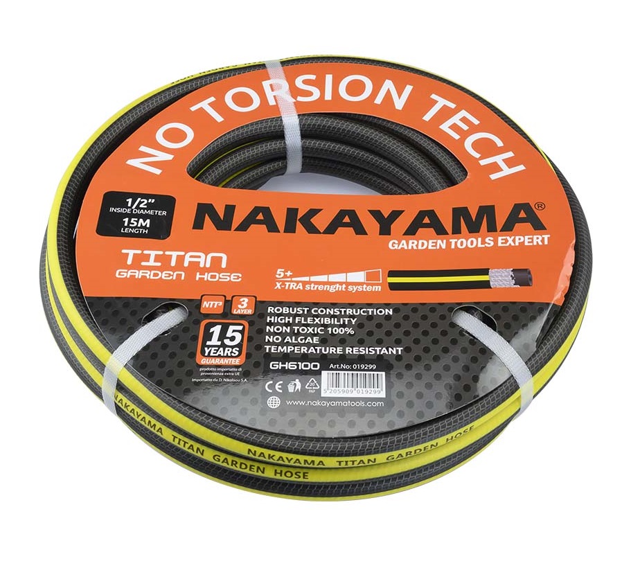Nakayama Λάστιχο Titan GH6300 50m 1/2''