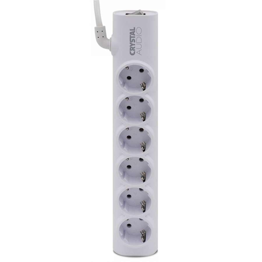 Crystal Audio Πολύπριζο 6 Θέσεων Elegance PSEL6S