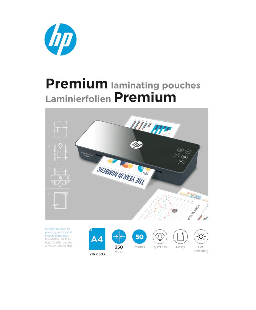 HP Φύλλα Πλαστικοποίησης 9125 Α4 250mic 50τμχ (113049-0024)
