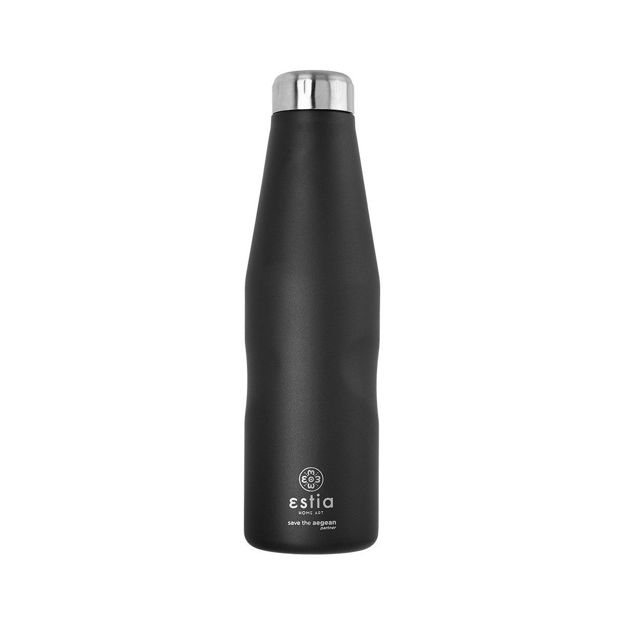 Estia Θερμός Travel Flask Save The Aegean Black 750ml 01-9816