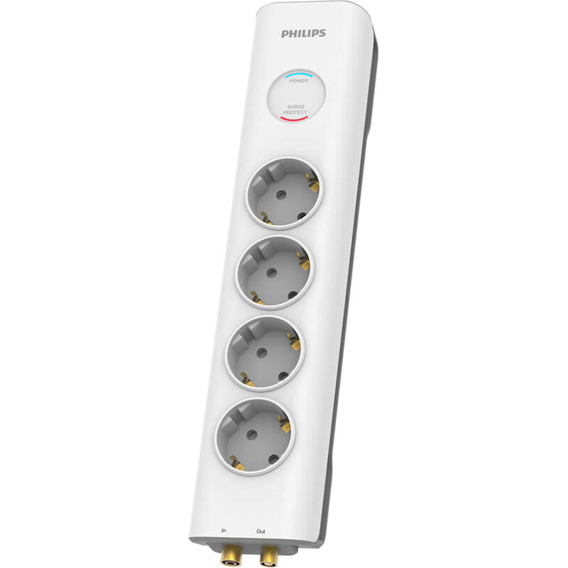 Philips Πολύπριζο 4 θέσεων SPN7041WA/GRS (1150100-0010)
