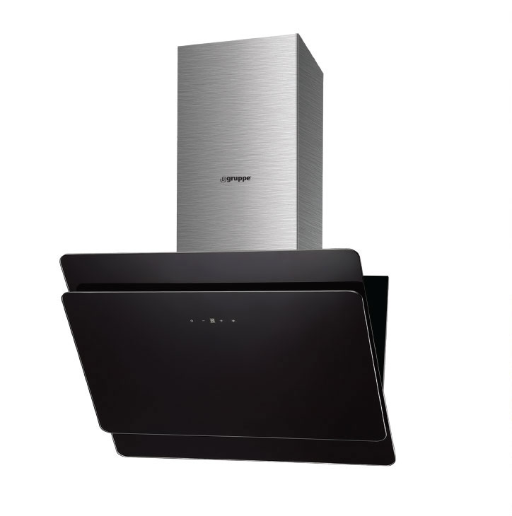 Gruppe Απορροφητήρας Τζάκι Kalos S-6008-C05-M13-600 Black 60cm