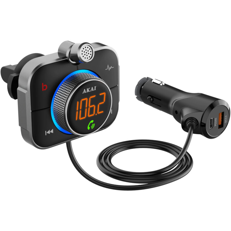 Akai Transmitter FM με Hands Free & Φορτιστή FMT-95BT FM (110585-0014)