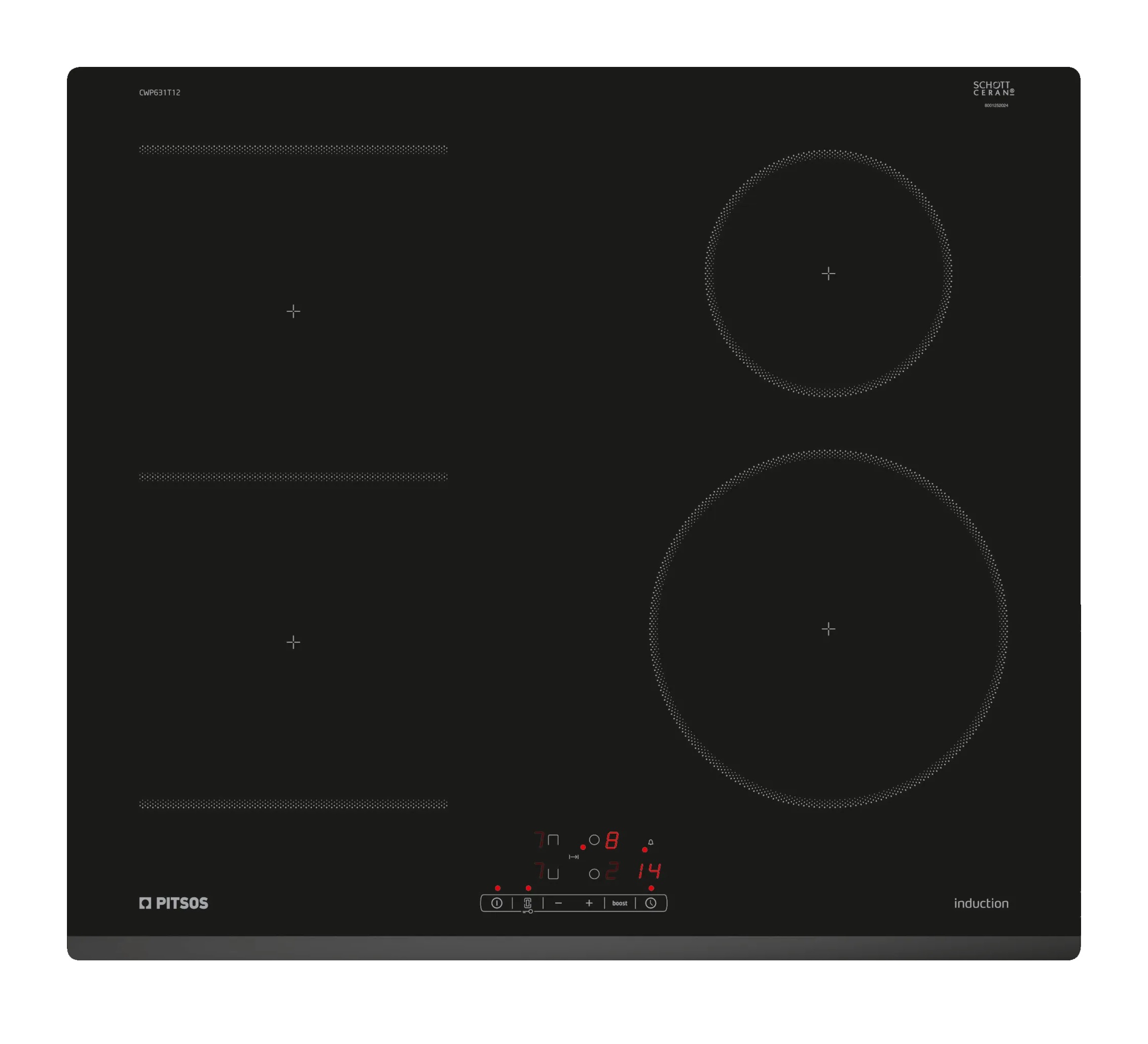 Pitsos Αυτόνομη Επαγωγική Εστία CWP631T12 (59.2cm)