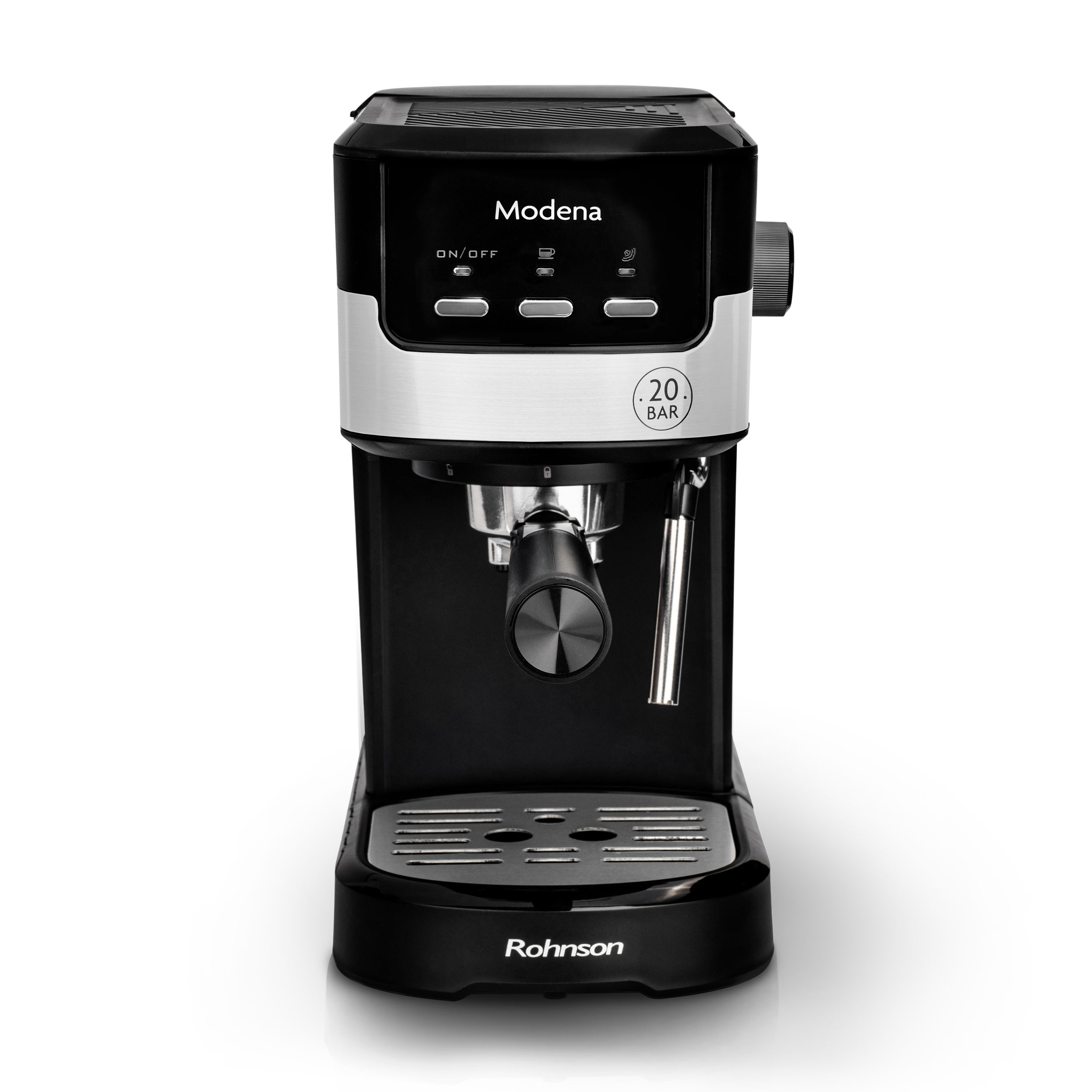 Rohnson Μηχανή Espresso Modena R-98010 1100W Πίεσης 20bar Μαύρη