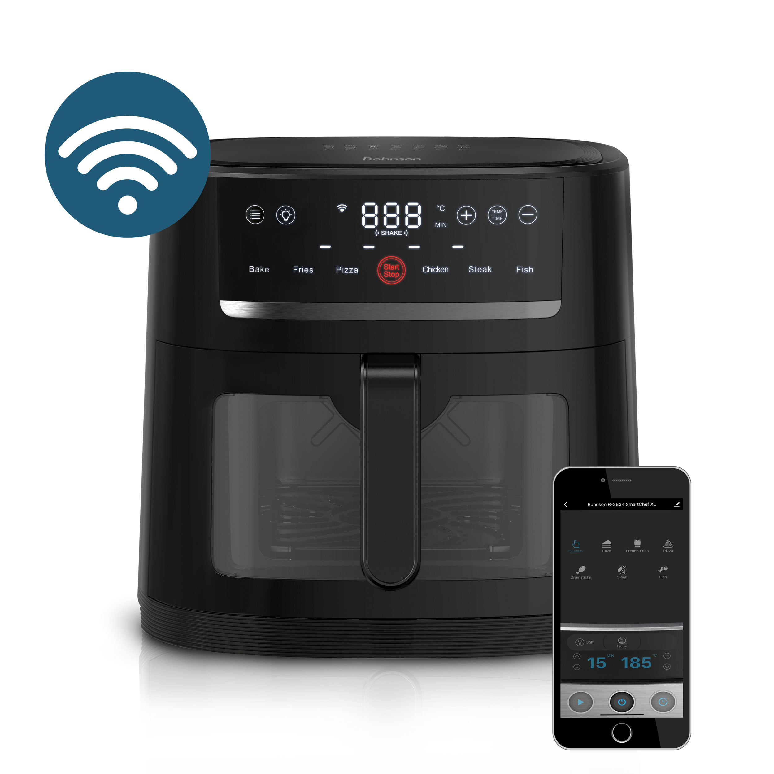 Rohnson Φριτέζα Αέρος SmartChef XL R-2834 1800W 8Lt