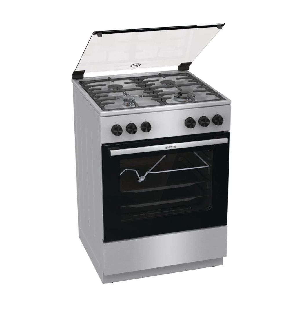 Gorenje Κουζίνα Αερίου GGI6A21XH Inox