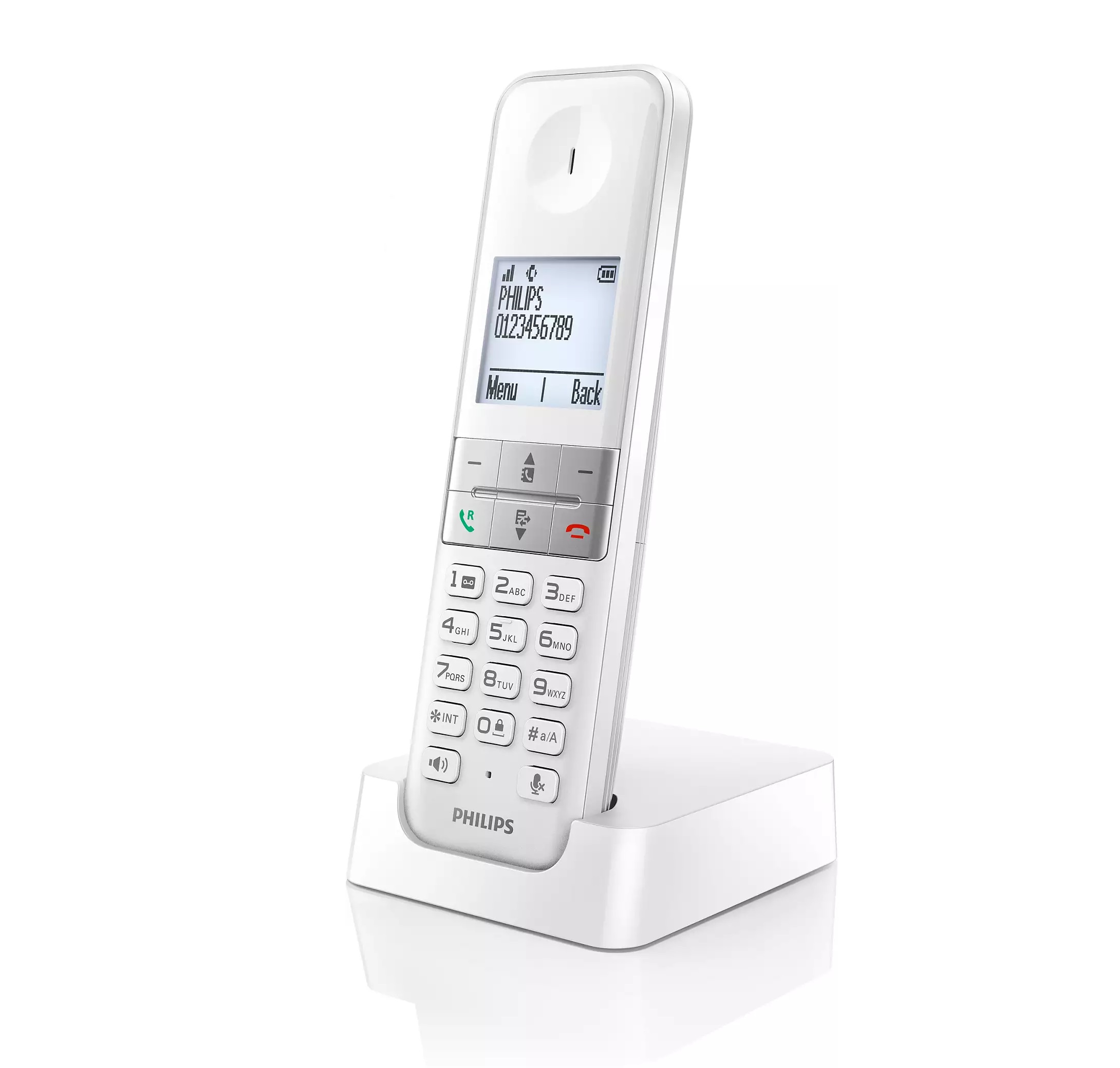 Philips Ασύρματο Τηλέφωνο D4701W (115087-0012) Λευκό