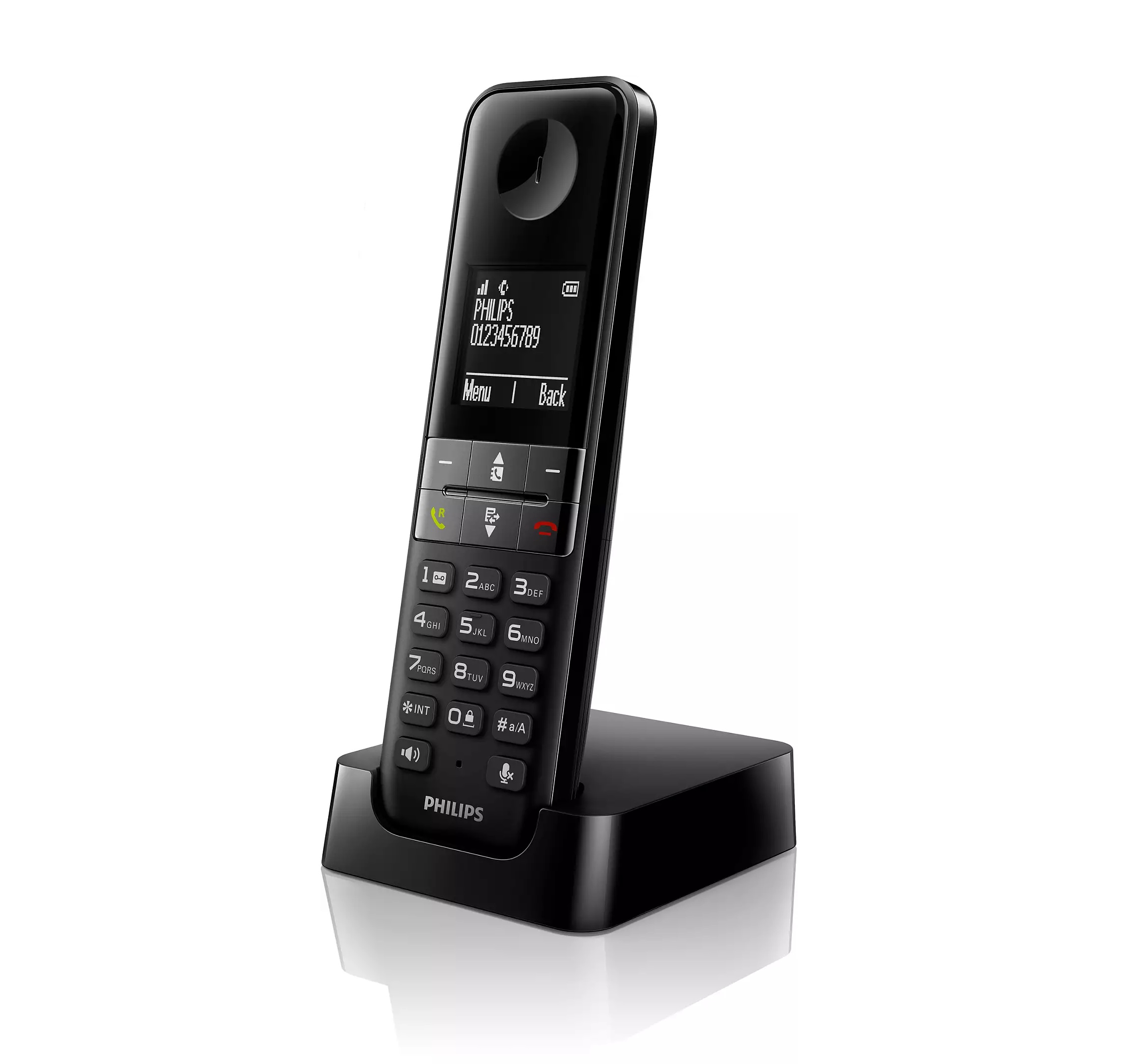 Philips Ασύρματο Τηλέφωνο D4701B (115087-0011) Μαύρο
