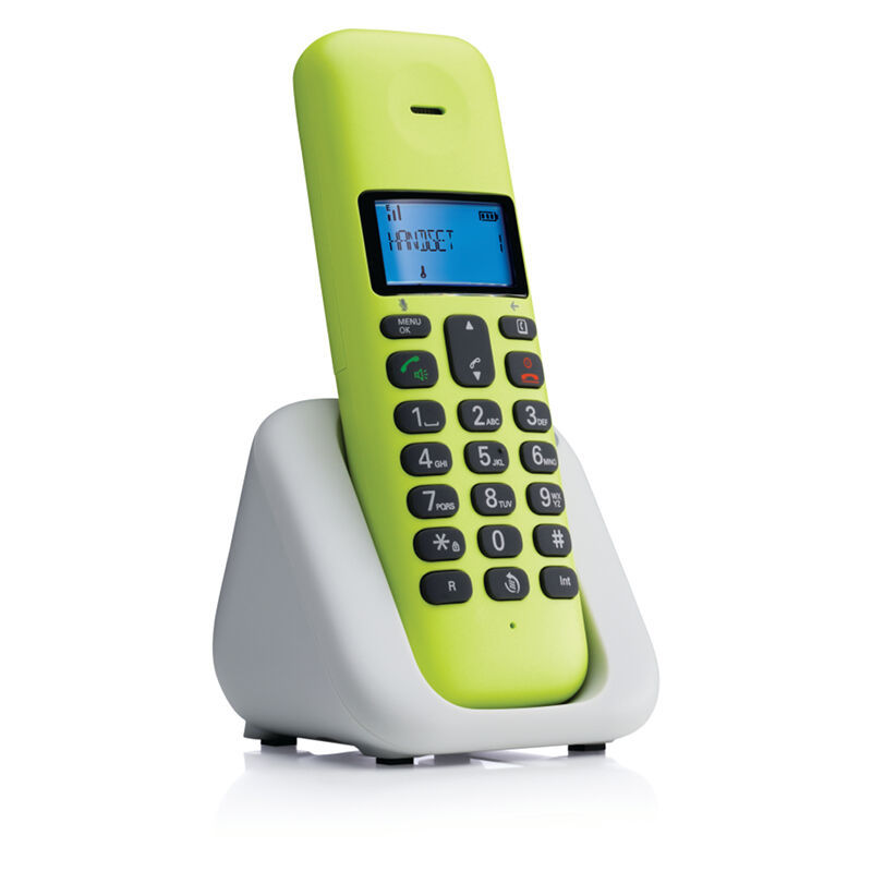 Motorola Ασύρματο Τηλέφωνο T301 Lime Lemon (14587-9246)