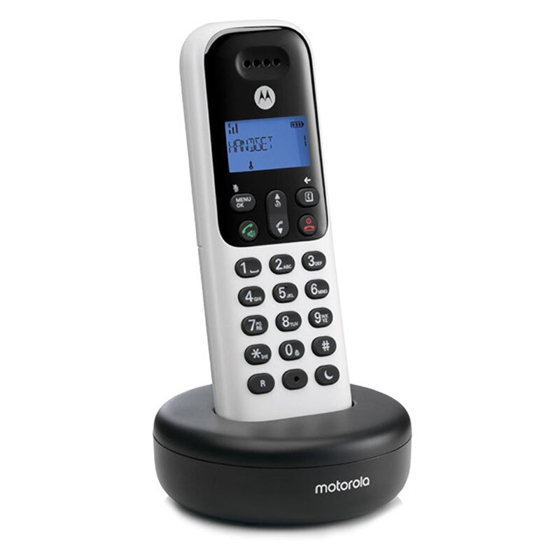 Motorola Ασύρματο Τηλέφωνο T501+ (14587-0115) Λευκό