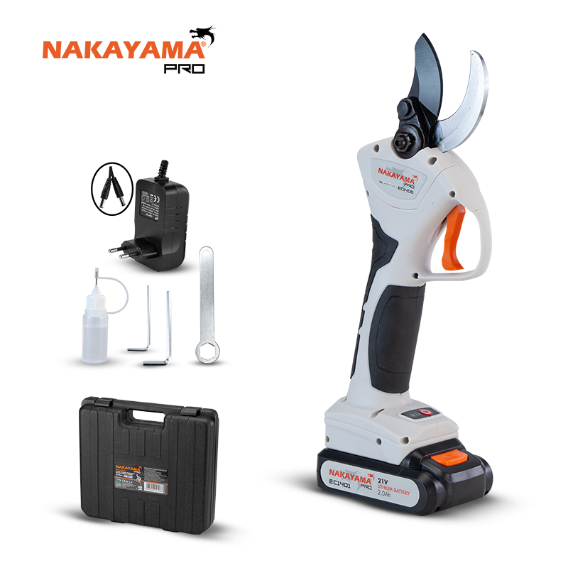 NAKAYAMA PRO Ψαλίδι Κλάδου Μπαταρίας EC1400 με Μπαταρία 21V και Φορτιστή (053088) Pro