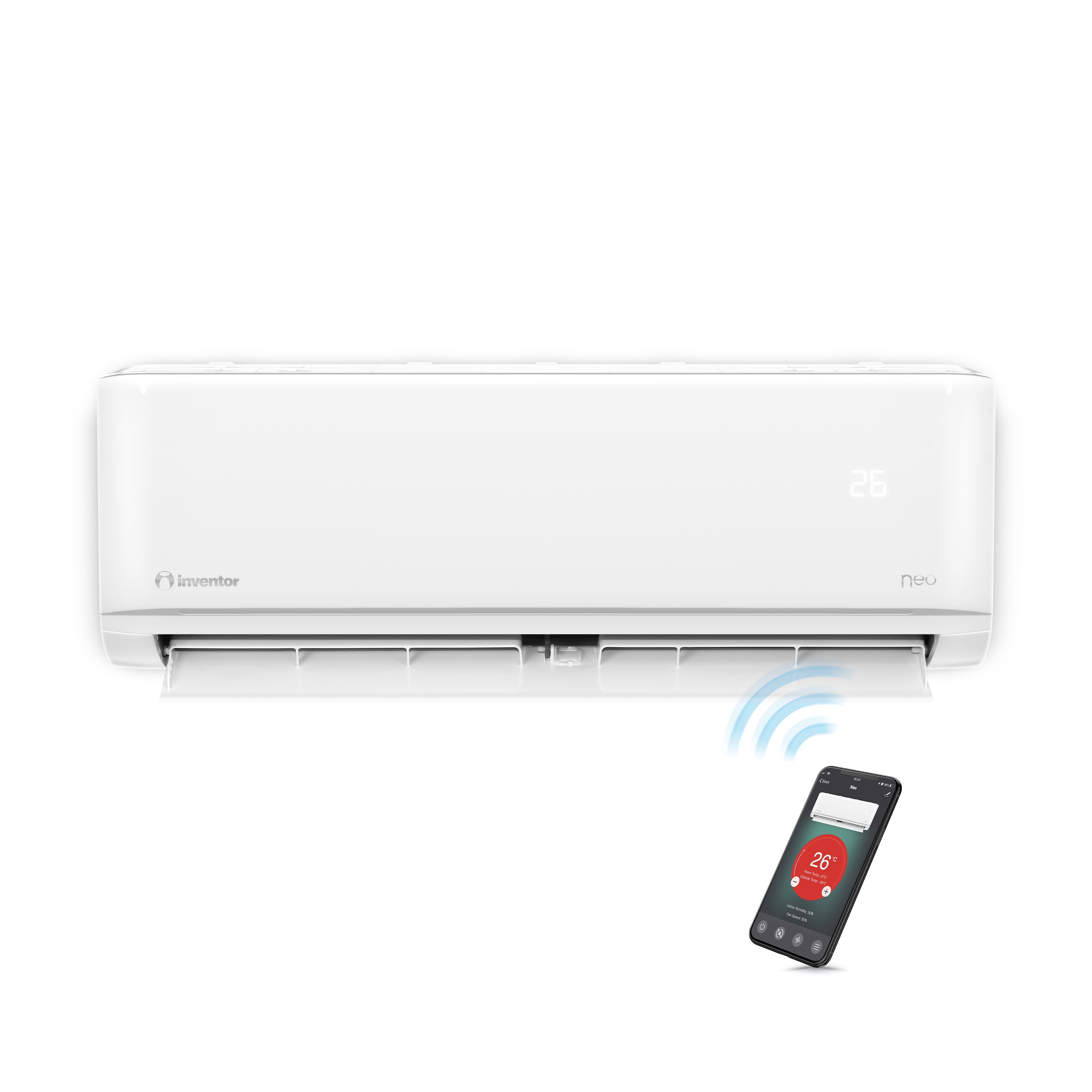 Inventor Κλιματιστικό Inverter Neo N2UVI-18WFI/Ν2UVO-18 με Wi-Fi & Ιονιστή 18000 Btu (A++/A+++)