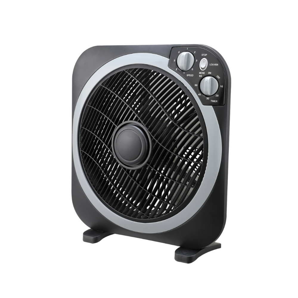 IQ Ανεμιστήρας Box Fan PBF-34 45W Διαμέτρου 30cm Μαύρος