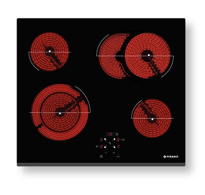 Pyramis Αυτόνομη Κεραμική Εστία PHC61611BFB (58cm)