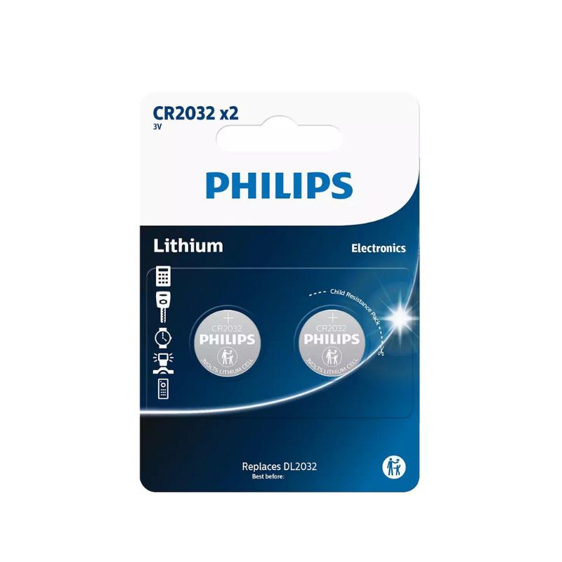 Philips Μπαταρία Λιθίου CR2032P2/01BGRS 3V (1135350-0001) 2τμχ