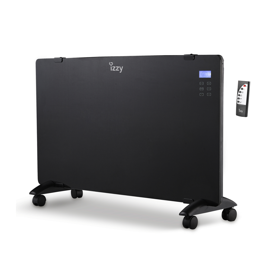 Izzy Θερμοπομπός Γυάλινος IZ-9017 (223797) με Τηλεχειριστήριο 2200W