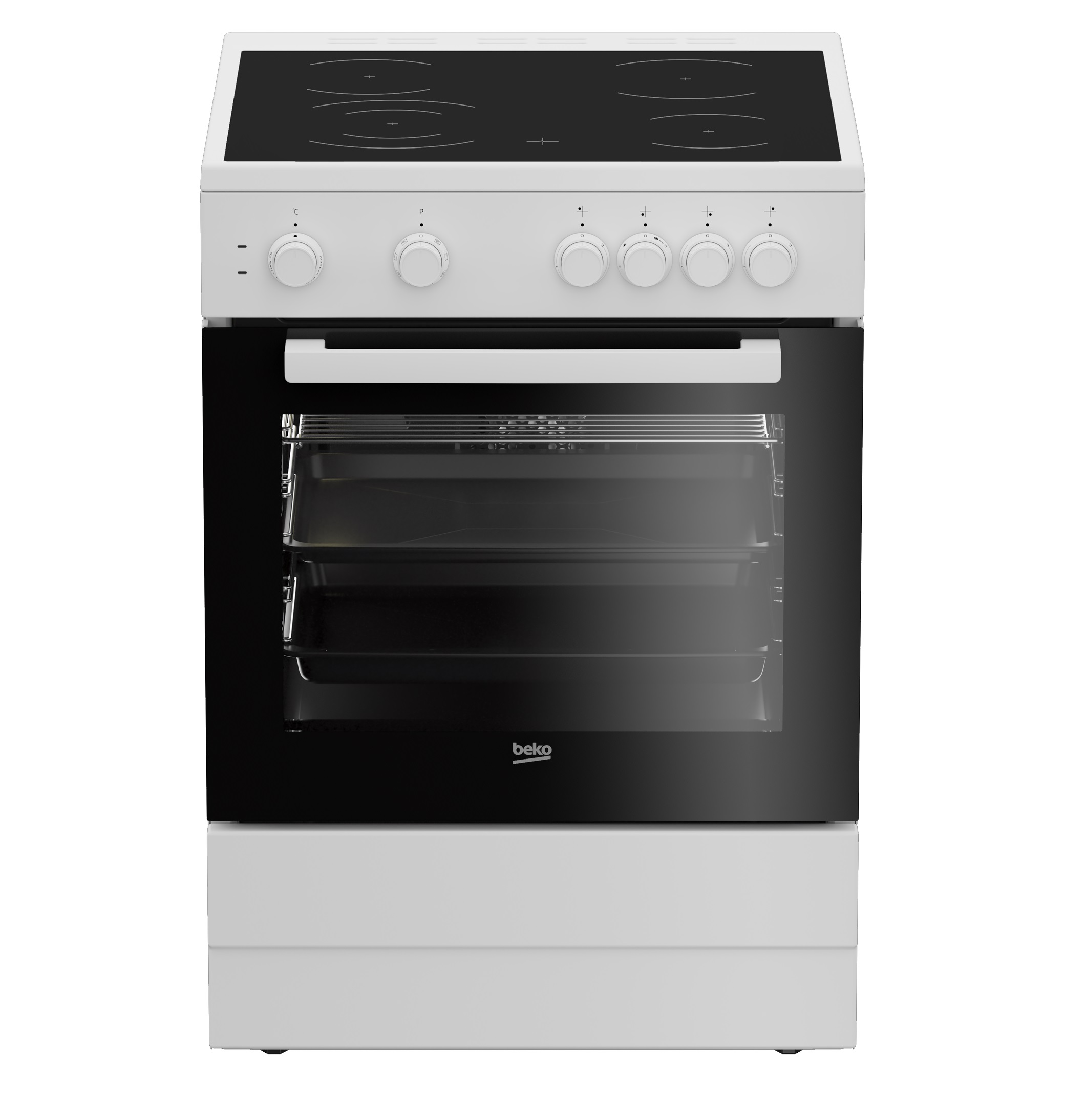Beko Κεραμική Κουζίνα FSM67011GW Λευκή