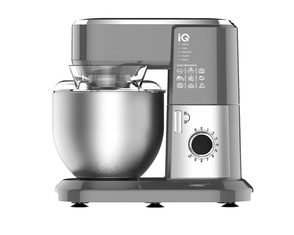 IQ Κουζινομηχανή EM-535 1300W με Ανοξείδωτο Κάδο 6lt Γκρι