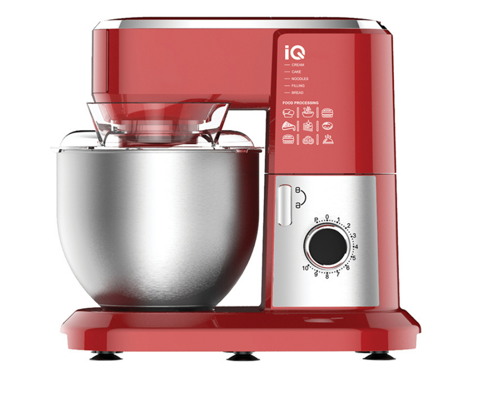 IQ Κουζινομηχανή EM-535 1300W με Ανοξείδωτο Κάδο 6lt Κόκκινη