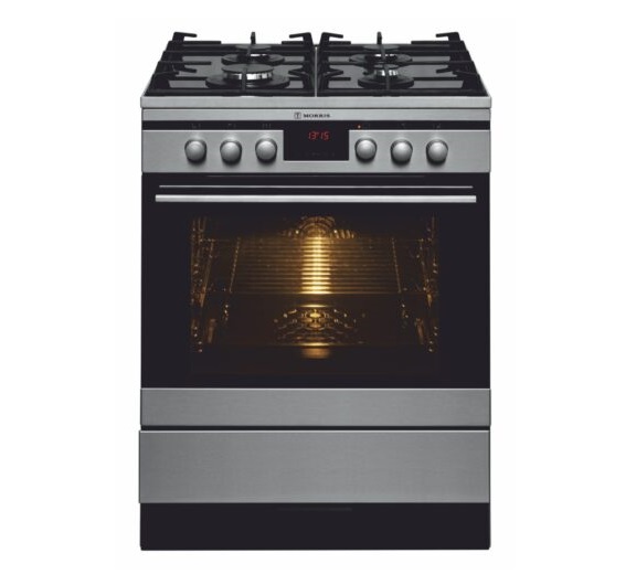 Morris Κουζίνα Αερίου MKG-64201 με Φούρνο Ηλεκτρικό 77lt Inox