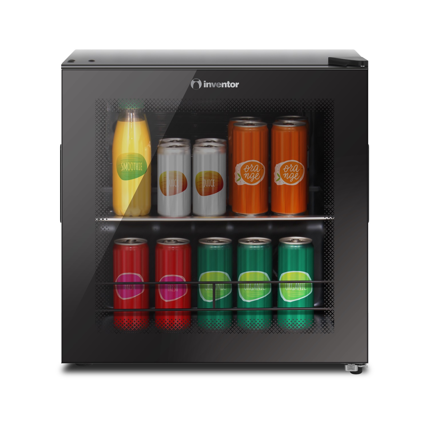 Inventor Μονόπορτο Ψυγείο Mini Bar Βιτρίνας BC-44B (44Lt) Υ49,5xΠ47xΒ44cm Μαύρο