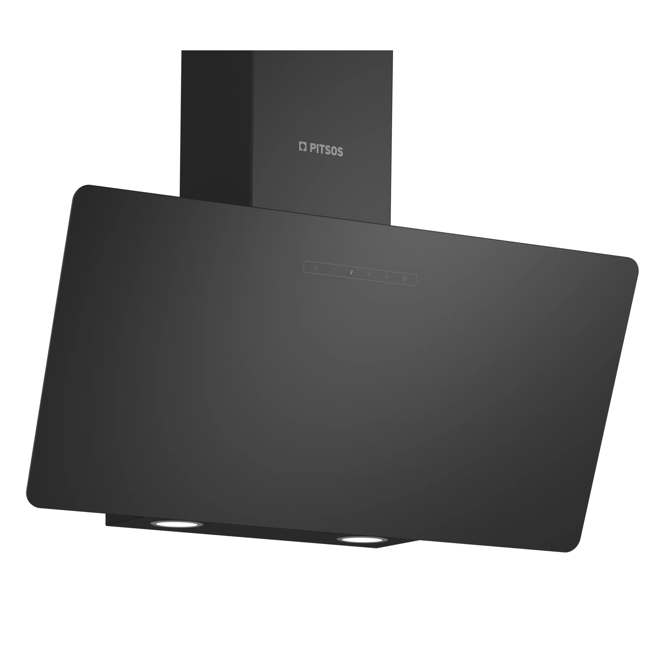 Pitsos Απορροφητήρας Τζάκι PTI8E66G Μαύρος 80cm