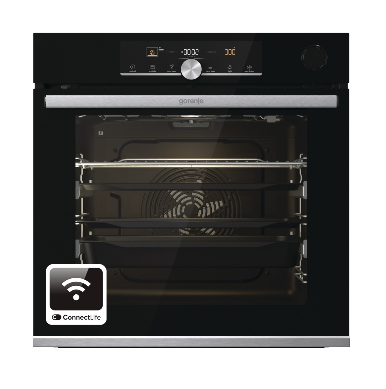 Gorenje Εντοιχιζόμενος Φούρνος Ανω Πάγκου BPSAX6747A08BGWI (739571) PYRO Ατμού 77Lt