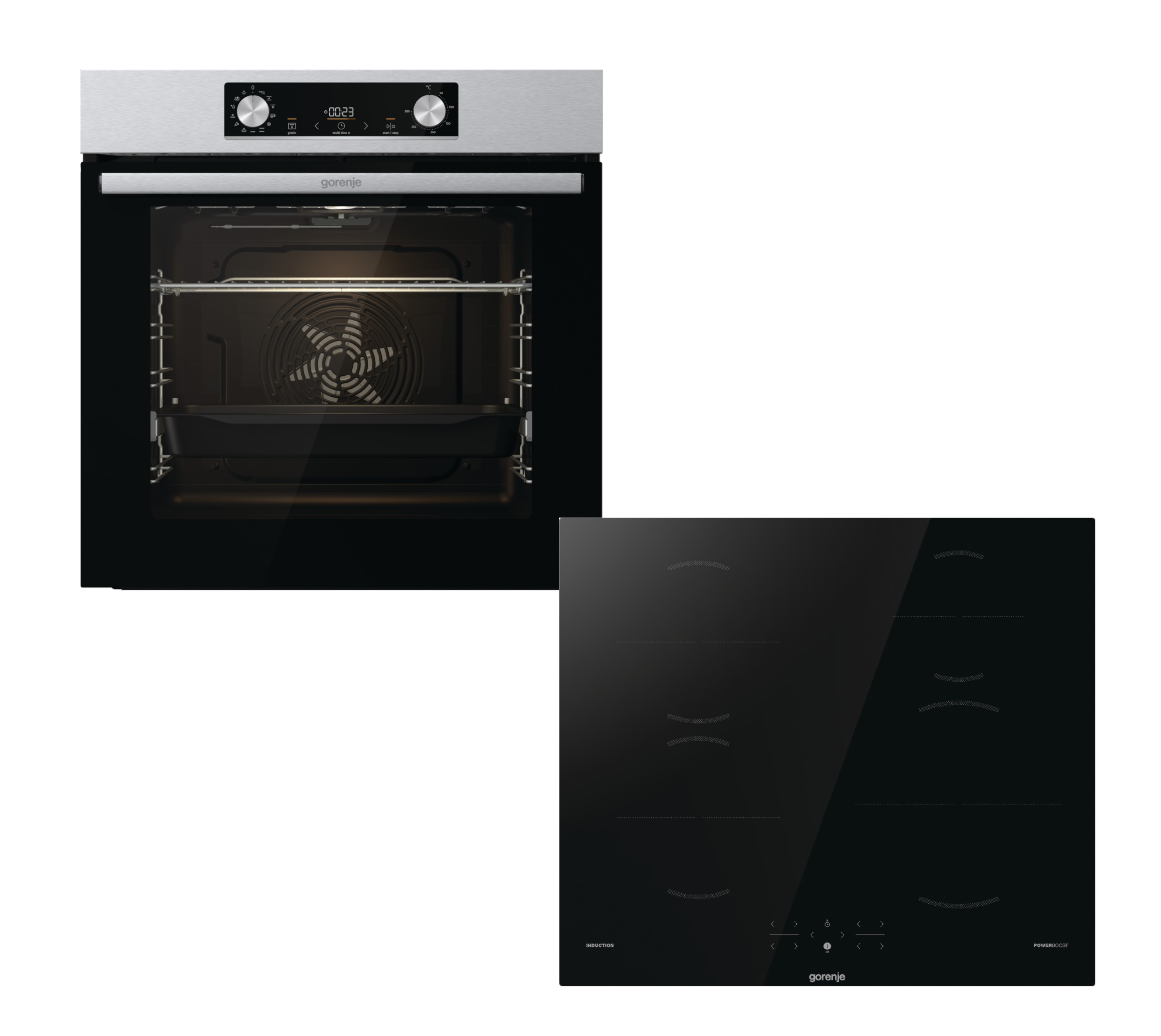 Gorenje Σετ Φούρνος Ανω Πάγκου BO6737E02X + Εστίες Επαγωγικές GI641BSC (034067201)