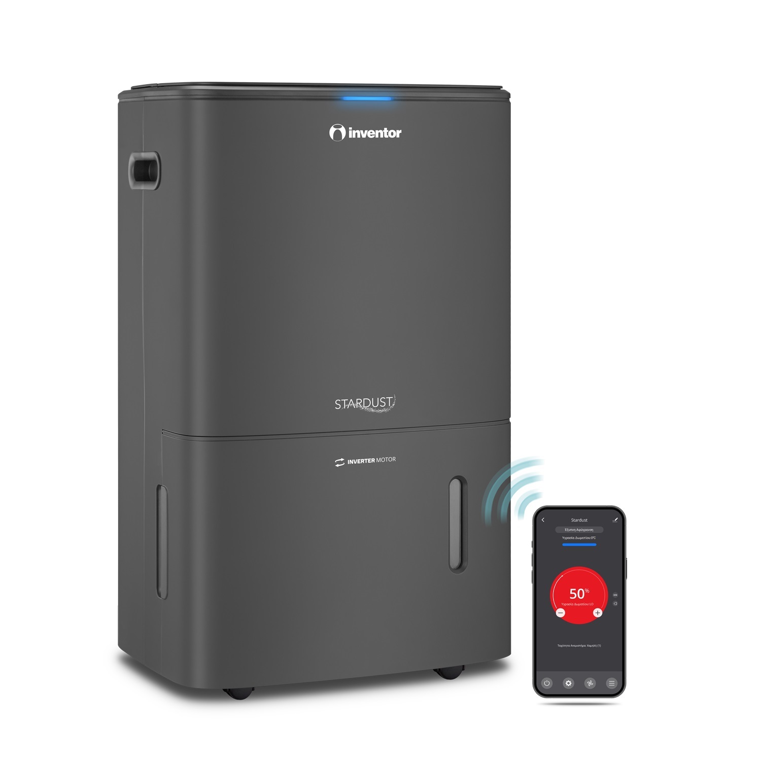 Inventor Αφυγραντήρας Stardust με Ιονιστή και Wi-Fi 20lt Inverter