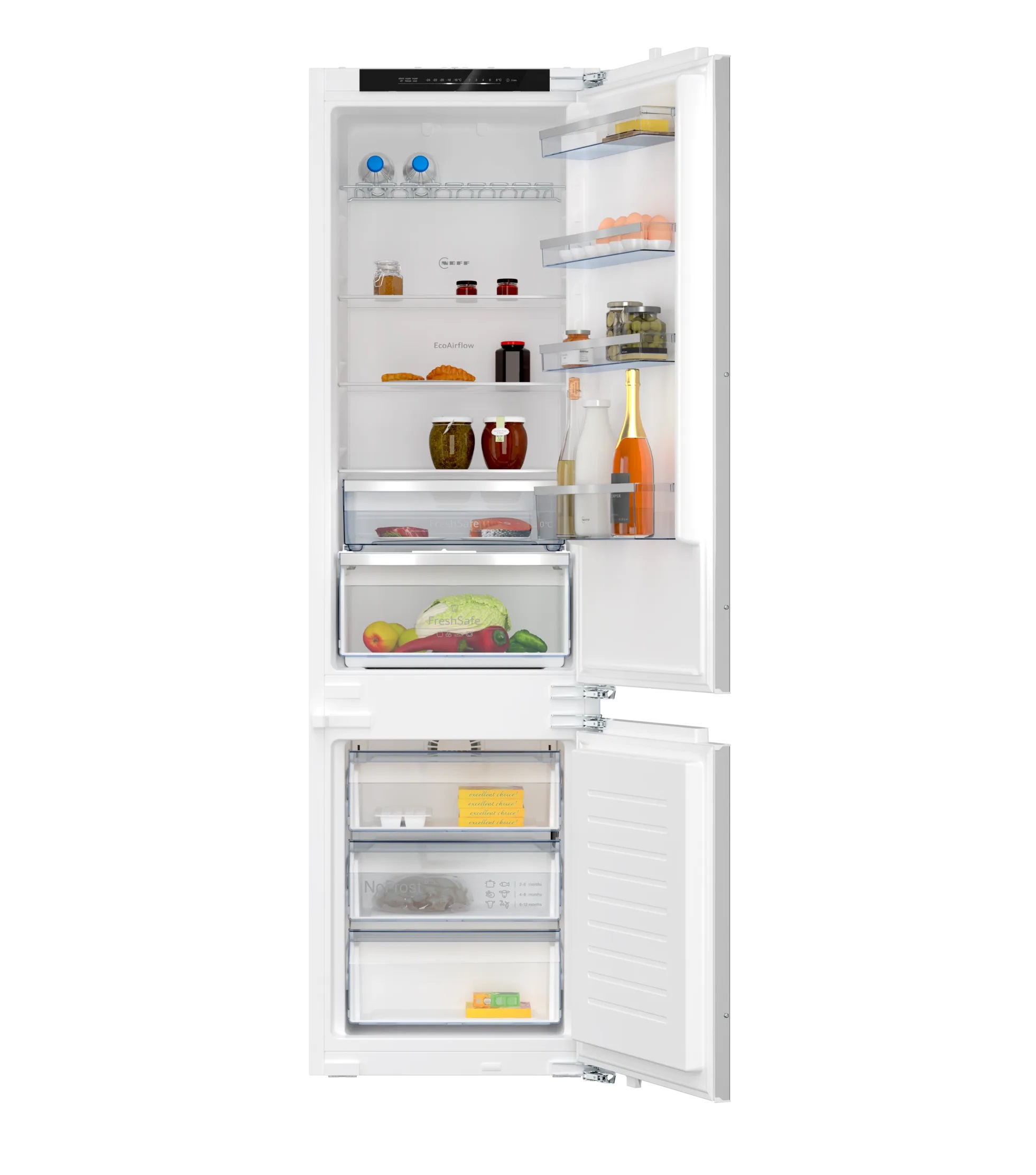 Neff Ψυγειοκαταψύκτης Εντοιχιζόμενος KI7962FD0 No Frost 290Lt Υ193.5xΠ55.8xΒ54,8εκ.