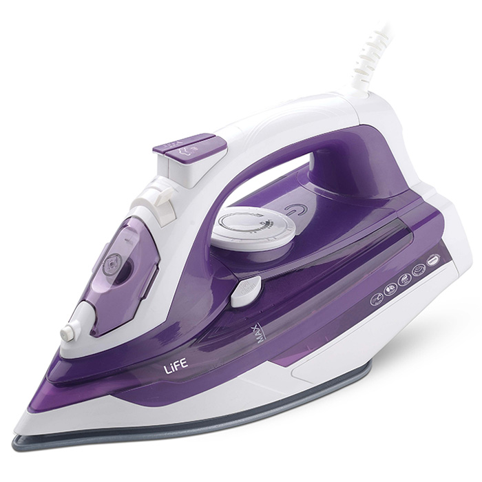Life Σίδερο Ατμού Silky Purple SI-100 (221-0092) 2400W