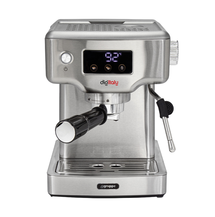 Gruppe Μηχανή Espresso Digitaly EM3207 1465W Πίεσης 19bar Ασημί