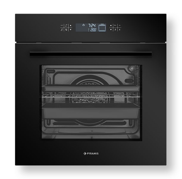 Pyramis Εντοιχιζόμενος Φούρνος Ανω Πάγκου 731075 TC Black 73lt (034068101)
