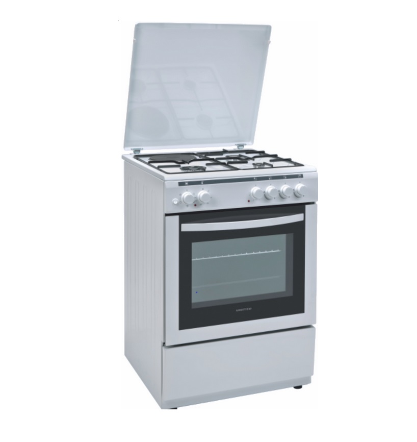 United Κουζίνα Μικτή UFG-60301 65lt 3+1 Λευκή