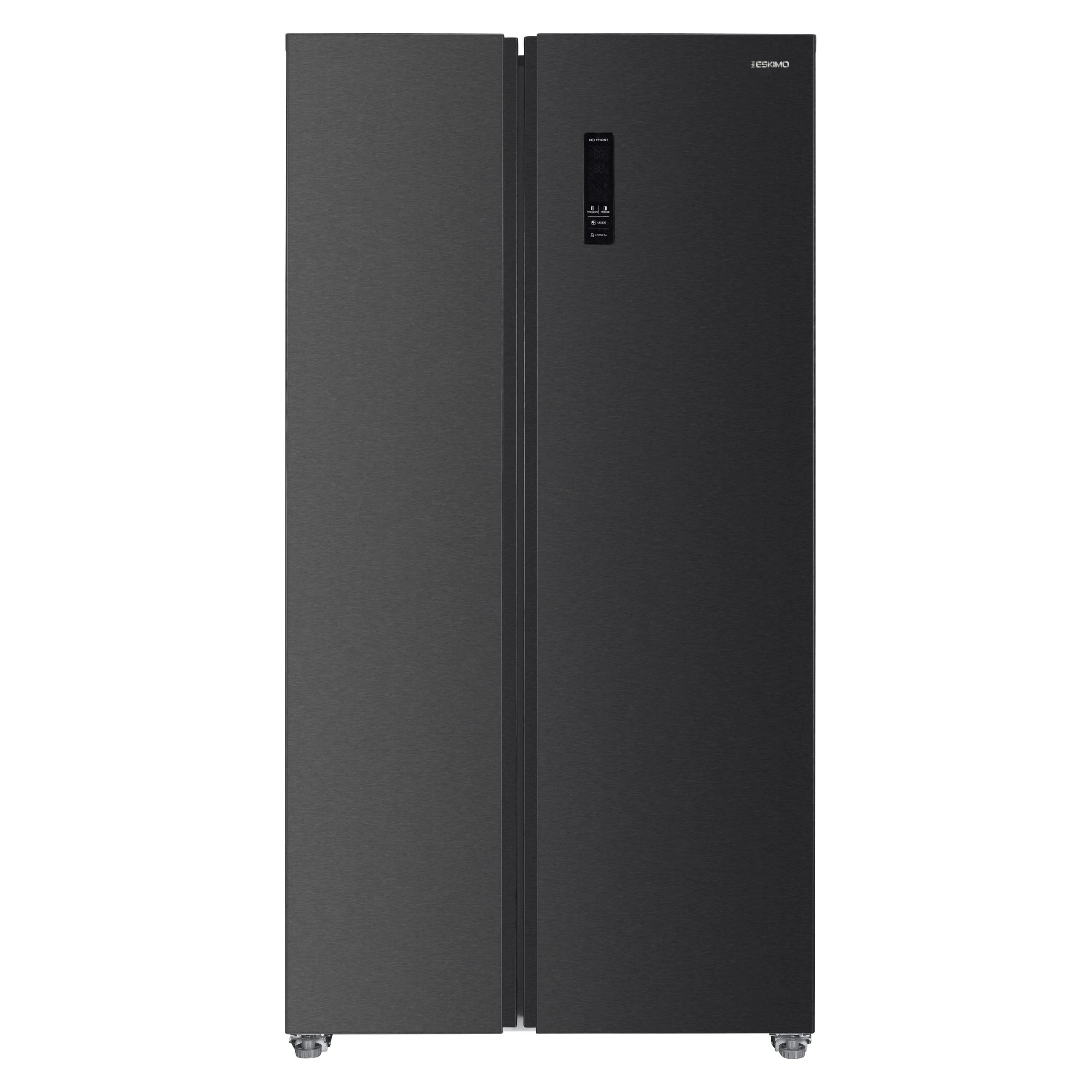 Eskimo Ψυγείο Ντουλάπα ES RSBS442EDIN Full No Frost 442Lt Υ177xΠ90xΒ59εκ. Dark Inox